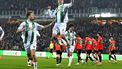 GRONINGEN - Wouter Prins of FC Groningen viert de 1-0 tijdens de Nederlandse Eredivisie wedstrijd tussen FC Groningen en NEC in het Euroborg stadion op 8 februari 2025 in Groningen, Nederland. ANP GERRIT VAN KEULEN