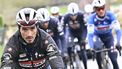 French cyclist Julian Alaphilippe of Soudal Quick-Step rides near Ghent on February 22, 2024 during the reconnaissance of the track ahead of the one-day cycling race 'Omloop Het Nieuwsblad'. 
DIRK WAEM / Belga / AFP