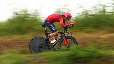 2023-05-14 16:06:05 INEOS Grenadiers's Dutch rider Thymen Arensman competes during the ninth stage of the Giro d'Italia 2023 cycling race, a 35 km individual time trial between Savignano sul Rubicone and Cesena, on May 14, 2023. 
Luca Bettini / AFP
