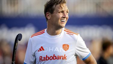 AMSTELVEEN - Floris Wortelboer van Nederland tijdens het duel tegen van Duitsland tijdens de FIH Pro League mannenhockey groepswedstrijd in het Wagener Stadion. ANP ROBIN VAN LONKHUIJSEN