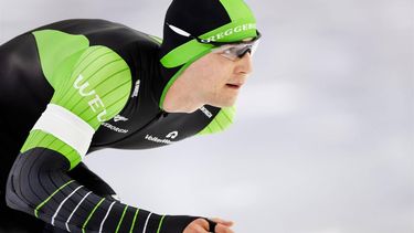 HEERENVEEN - Jenning de Boo in actie op de eerste 500 meter voor mannen tijdens de eerste dag van het NK afstanden in Thialf. Voor de Nederlandse rijders en rijdsters is dit toernooi een belangrijke tussenstop onderweg naar het WK afstanden in Hamar. ANP SEM VAN DER WAL