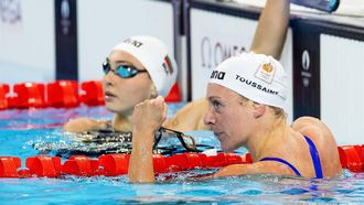 PARIJS - Kira Toussaint tijdens zwemmen op het onderdeel 100 meter rugslag vrouwen tijdens de derde dag van de Olympische Spelen in Frankrijk. ANP IRIS VAN DEN BROEK