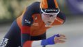epa11127223 Esther Kiel of the Netherlands competes during the Women's 1500m race of the ISU World Cup Speed Skating, in Quebec City, Quebec, Canada, 04 February 2024.  EPA/CJ GUNTHER