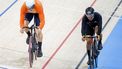 SAINT-QUENTIN-EN-YVELINES - Jeffrey Hoogland tijdens de 1/8 finales van het onderdeel sprint (mannen) bij het baanwielrennen in het Velodrome op de Olympische Spelen. ANP KOEN VAN WEEL