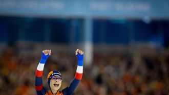 HEERENVEEN - Femke Kok (NED) in actie op de 1000 meter sprint vrouwen tijdens de tweede dag van de WK allround en sprint in ijsstadion Thialf. SEM VAN DER WAL / ANP