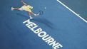 Italy's Jannik Sinner hits a return against Germany's Alexander Zverev during their men's singles final match on day fifteen of the Australian Open tennis tournament in Melbourne on January 26, 2025. 
Adrian DENNIS / AFP