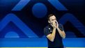 2023-07-28 18:08:06 FUKUOKA - Coach Evangelos Doudesis tijdens de finale waterpolo vrouwen Nederland - Spanje op de zesde dag van het WK Zwemmen in Japan. ANP KOEN VAN WEEL
