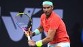 epa11058782 Rafael Nadal of Spain in action during his quarter-final match against Jordan Thompson of Australia at the 2024 Brisbane International tennis tournament in Brisbane, Australia, 05 January 2024.  EPA/JONO SEARLE AUSTRALIA AND NEW ZEALAND OUT  EDITORIAL USE ONLY  EDITORIAL USE ONLY