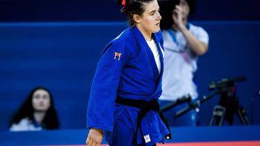 PARIJS - Judoka Guusje Steenhuis verliest van Inbar Lanir uit Israel de Olympische Spelen. ANP REMKO DE WAAL