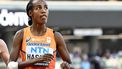 2023-08-20 17:21:58 Netherlands' Sifan Hassan reacts after the women's 1500m semi-final during the World Athletics Championships at the National Athletics Centre in Budapest on August 20, 2023. 
Jewel SAMAD / AFP