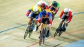 APELDOORN - Harrie Lavreysen in actie tijdens de keirin finale bij de UCI Track Champions League in Omnisport. Het is de tweede baanwielren wedstrijd uit een reeks van vijf. ANP IRIS VAN DEN BROEK