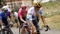epa12247182 Belgian rider Remco Evenepoel of Soudal Quick-Step team in action during the 14th stage of the Tour de France cycling race over 182.6km from Pau to Luchon-Superbagneres, France, 19 July 2025.  EPA/MARTIN DIVISEK