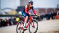 British rider Thomas Tom Pidcock competes during the Men's Elite race at the UCI World Cup Cyclocross cycling event stage 9 (out of 14) in Antwerp, on December 23, 2023.
 
JASPER JACOBS / Belga / AFP