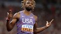 epa12387099 Noah Lyles of the USA gestures after his race in the Men's 200m semi final at the World Athletics Championships 2025 in Tokyo, Japan, 18 September 2025.  EPA/FRANCK ROBICHON