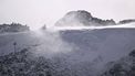 2023-10-29 07:26:44 Snow drift is seen close to the ski run of the men's Giant Slalom event at the FIS Alpine Ski World Cup in Soelden, Austria, after the race was cancelled due to strong winds, on October 29, 2023. 
KERSTIN JOENSSON / AFP