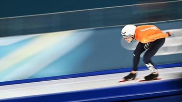 Netherlands' Marcel Bosker competes in the speed skating men's 5000m during the Milano Cortina 2026 Winter Olympic Games at Milano Speed Skating Stadium in Milan on February 8, 2026. 
Gabriel BOUYS / AFP