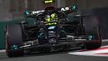 Mercedes' British driver Lewis Hamilton drives during the second practice session for the Abu Dhabi Formula One Grand Prix at the Yas Marina Circuit in the Emirati city on November 24, 2023. 
Giuseppe CACACE / AFP