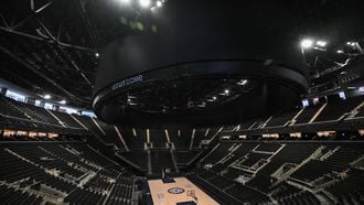 Inside the Intuit Dome on July 11, 2024 in Inglewood, California. The Intuit Dome will be the new home for the LA Clippers NBA basketball team and part of planned venues for the 2028 Olympics.
Patrick T. Fallon / AFP
