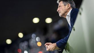 epa12841783 Sebastian Coe, President of World Athletics during the World Athletics Indoor Championships in Torun, Poland, 22 March 2026.  EPA/MICHAEL BUHOLZER