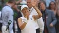epa12229905 Iga Swiatek of Poland speaks to the spectators after winning the Women's Singles semi-finals match against Belinda Bencic of Switzerland at the Wimbledon Championships, Wimbledon, Britain, 10 July 2025.  EPA/ADAM VAUGHAN  EDITORIAL USE ONLY