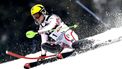 Austria's Marcel Hirschner clears the gate during the first run of the FIS alpine men's slalom race on Sljeme mountain, just above  Zagreb, on January 5, 2012.    AFP PHOTO/ HRVOJE POLAN
HRVOJE POLAN / AFP