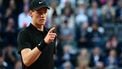 Italy's Jannik Sinner reacts after a point as he plays against Argentina's Mariano Navone during their men's singles match of the ATP Rome Open tennis tournament at Foro Italico in Rome on May 10, 2025. 
Marco BERTORELLO / AFP