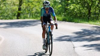 Team Decathlon AG2R's French rider Valentin Paret-Peintre during the 8th stage of the 107th Giro d'Italia cycling race, 152km between Spoleto and Prati di Tivo, on May 11, 2024.  
Luca Bettini / AFP