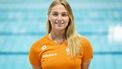 EINDHOVEN - Pien Gorter voorafgaand aan een training van de Nederlandse waterpolosters in Zwemcentrum De Tongelreep, in aanloop naar het WK zwemmen in Singapore. ANP KOEN VAN WEEL