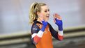 epa11211324 Joy Beune of Netherlands competes during the Women’s 3000m AllRound event at the ISU World Speed Skating Allround & Sprint Championships in Inzell, Germany, 10 March 2024.  EPA/ANNA SZILAGYI