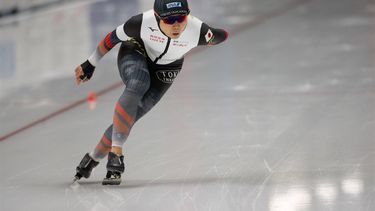 epa11020309 Miho Takagi of Japan after the Women's 1500 m race of the ISU Speed Skating World Cup in Tomaszow Mazowiecki, central Poland, 09 December 2023.  EPA/Grzegorz Michalowski POLAND OUT