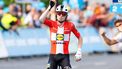 UCI WorldTeam Lidl–Trek's Danish cyclist Mattias Skjelmose Jensen celebrates winning the third stage of the Danmark Rundt 2023 cycling race in Vejle, Denmark on August 17, 2023. 
Bo Amstrup / Ritzau Scanpix / AFP