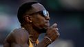 2023-08-20 10:34:21 BOEDAPEST - Liemarvin Bonevacia in actie op de 400 meter tijdens de tweede dag van de wereldkampioenschappen atletiek. ANP ROBIN VAN LONKHUIJSEN
