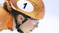 epa11158330 Suzanne Schulting of the Netherlands during the women's 1500m quarterfinals in the ISU World Cup Short track Speed Skating World Cup in Gdansk, Poland, 16 February 2024.  EPA/Adam Warzawa POLAND OUT