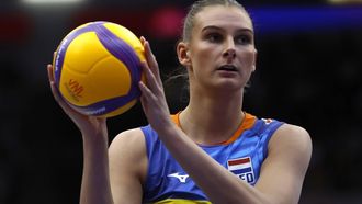 epa13051601 Netherlands' Indy Baijens during the Volleyball Nations League 2026 - Women's Pool 6 Week 2 match between Netherlands and Poland in Bangkok, Thailand, 20 June 2026.  EPA/RUNGROJ YONGRIT