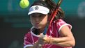 Arianne Hartono of Netherlands returns the ball against Magda Linette of Poland during the women's singles round of 32 match at the Korea Open tennis championships in Seoul on September 21, 2022. 
Jung Yeon-je / AFP