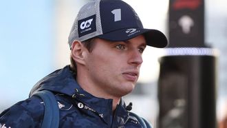 Red Bull Racing's Dutch driver Max Verstappen arrives for the first practice session for the Las Vegas Formula One Grand Prix at the Las Vegas Strip Circuit in Las Vegas, Nevada, on November 20, 2025. 
Patrick T. Fallon / AFP