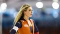HEERENVEEN - Jutta Leerdam (NED) reageert na de 1000 meter op de EK afstanden. ANP VINCENT JANNINK