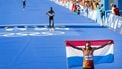 PARIJS - Sifan Hassan wint de marathon voor de vrouwen tijdens de Olympische Spelen. De marathon wordt traditiegetrouw in het laatste weekend van de Spelen gelopen. ANP ROBIN VAN LONKHUIJSEN