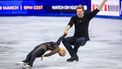 epa12849474 Daria Danilova and Michel Tsiba of Netherlands perform in the Pairs Short Program during the ISU Figure Skating World Championships 2026 in Prague, Czech Republic, 25 March 2026.  EPA/MARTIN DIVISEK