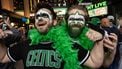 Supporters arrive for the NBA finals game two between the Boston Celtics and the Dallas Mavericks at the TD Garden in Boston, Massachussetts on June 9, 2024. 
Joseph Prezioso / AFP