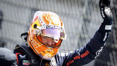 SPIELBERG - Max Verstappen (Red Bull Racing) reageert na het winnen van de sprint race op het Red Bull Ring racecircuit in aanloop naar de Grote Prijs van Oostenrijk. ANP SEM VAN DER WAL