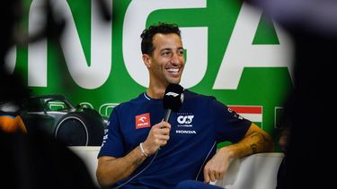 2023-07-20 14:33:35 epa10758032 Australian driver Daniel Ricciardo of AlphaTauri attends a press conference at the Hungaroring Circuit race track in Mogyorod, near Budapest, Hungary, 20 July 2023.  EPA/Tamas Vasvari HUNGARY OUT