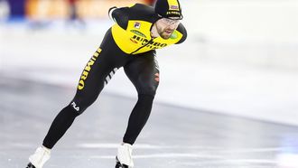 HEERENVEEN - Chris Huizinga in actie op de 5000 meter tijdens de eerste dag van het NK Allround schaatsen in het Thialf stadion in Heerenveen. ANP VINCENT JANNINK