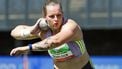 HENGELO - Jessica Schilder (Nederland) in actie op het onderdeel kogelstoten tijdens de 45e editie van de FBK Games. De belangrijkste internationale atletiekwedstrijd van Nederland vindt plaats in Hengelo. VINCENT JANNINK / ANP
