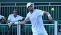 epa12207183 Botic van de Zandschulp of the Netherlands in action during the Men's 1st round match against Matteo Arnaldi of Italy at the Wimbledon Championships, Wimbledon, Britain, 30 June 2025.  EPA/DANIEL HAMBURY  EDITORIAL USE ONLY EDITORIAL USE ONLY