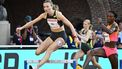 epa11386197 Femke Bol (L) of the Netherlands on her way to win the women's 400m Hurdles during the Diamond League athletics meeting in Stockholm, Sweden, 02 June 2024.  EPA/Anders Wiklund SWEDEN OUT SWEDEN OUT