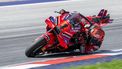 epa11552652 Italian Francesco Bagnaia of Ducati Lenovo Team in action during the qualifying of the Motorcycling Grand Prix of Austria at the Red Bull Ring in Spielberg, Austria, 17 August 2024. The Motorcycling Grand Prix of Austria takes place from 16 to 18 August 2024.  EPA/JOHANN GRODER