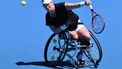 epa11850832 Aniek Van Koot of the Netherlands in action against Yui Kamiji of Japan during her Women’s Wheelchair Singles final during the 2025 Australian Open at Melbourne Park in Melbourne, Australia, 25 January 2025.  EPA/JOEL CARRETT  AUSTRALIA AND NEW ZEALAND OUT