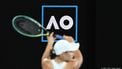 epa09711904 Ashleigh Barty of Australia plays in front of the Australian Open logo during her Women’s singles semifinal against Madison Keys of the USA  at the Australian Open Grand Slam tennis tournament at Melbourne Park, in Melbourne, Australia, 27 January 2022.  EPA/DEAN LEWINS AUSTRALIA AND NEW ZEALAND OUT