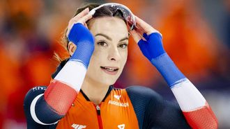 HAMAR - Femke Kok (Nederland) tijdens de 1000 meter vrouwen op de derde dag van het WK afstanden in het Noorse Hamar. ANP SEM VAN DER WAL